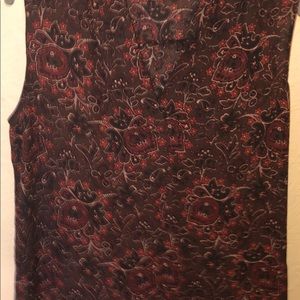 Loft Sz 2 blouse tank rich in color